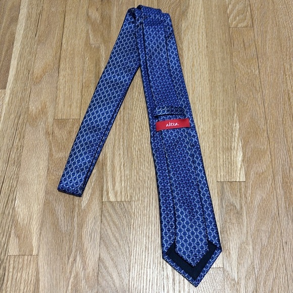 Altea Made in Italy Blue 100% Silk Men's Neck Tie - Picture 2 of 6